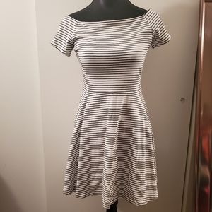 Victoria's Secret | White/Blue Stripe Fit & Flare Dress